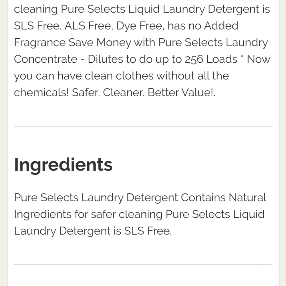 Pure Selects Laundry Detergent - Picture 8 of 9